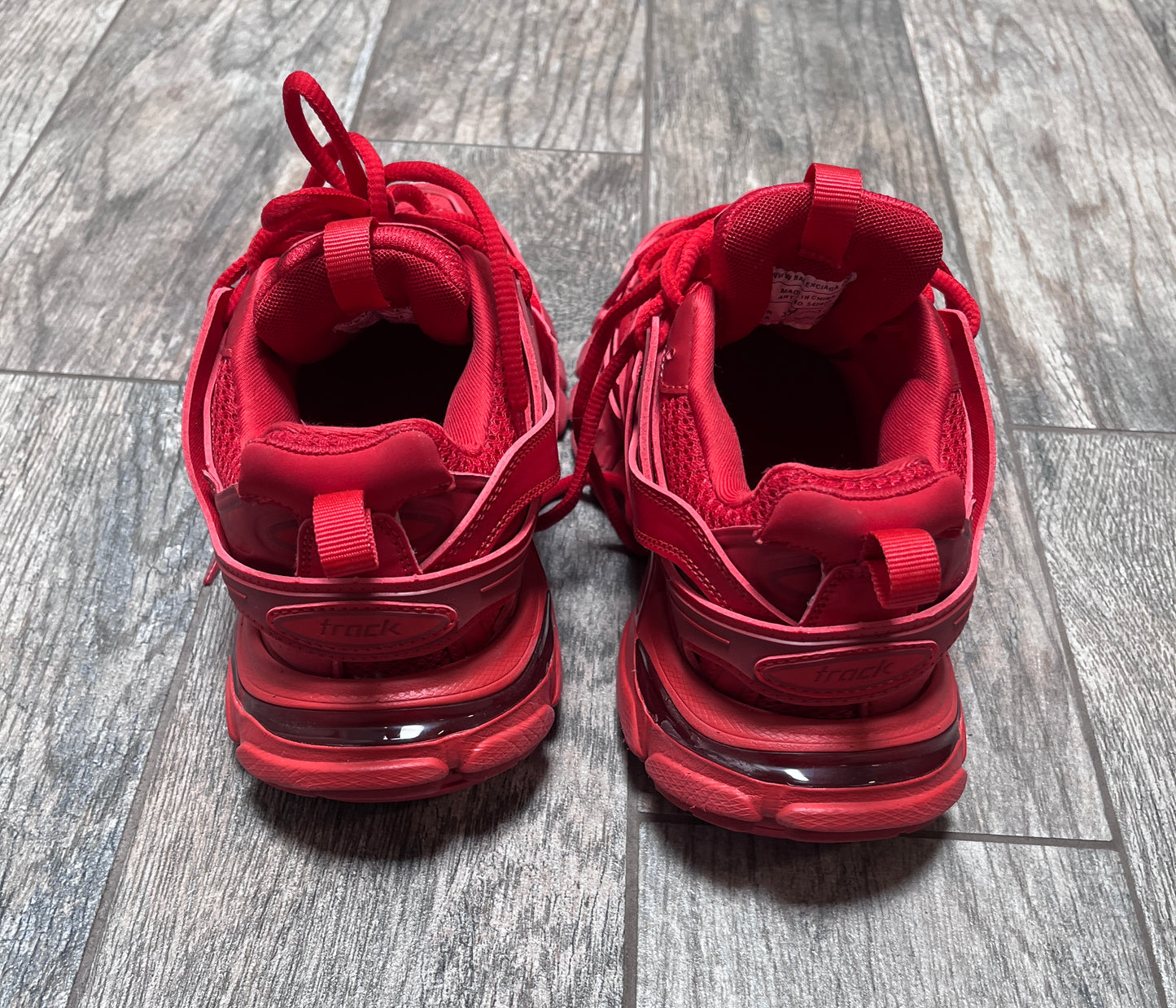 Red Chunky Sneakers / Size 37