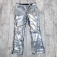 Dolce Gabbana Silver Sequined Pants/Slacks/Trousers Size 42