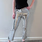 Dolce Gabbana Silver Sequined Pants/Slacks/Trousers Size 42