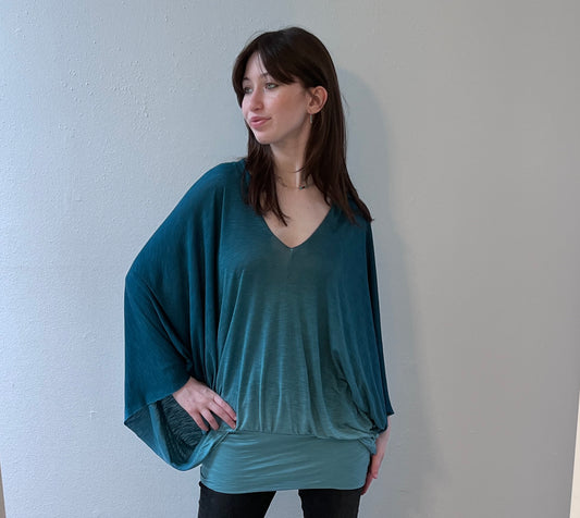 Young Fabulous and Broke Green Giant Sleeved Top - One Size