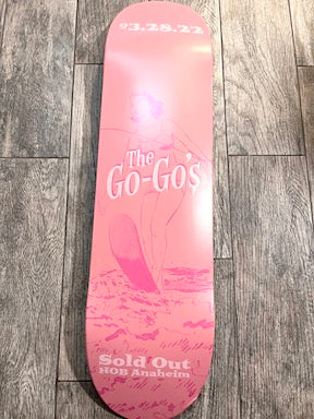 Go-Go's Skateboard Commemorating Sold Out Concert