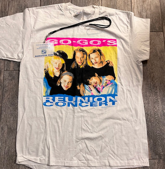 1990 Go-Go's Reunion Concert T Shirt and Laminate /Size L