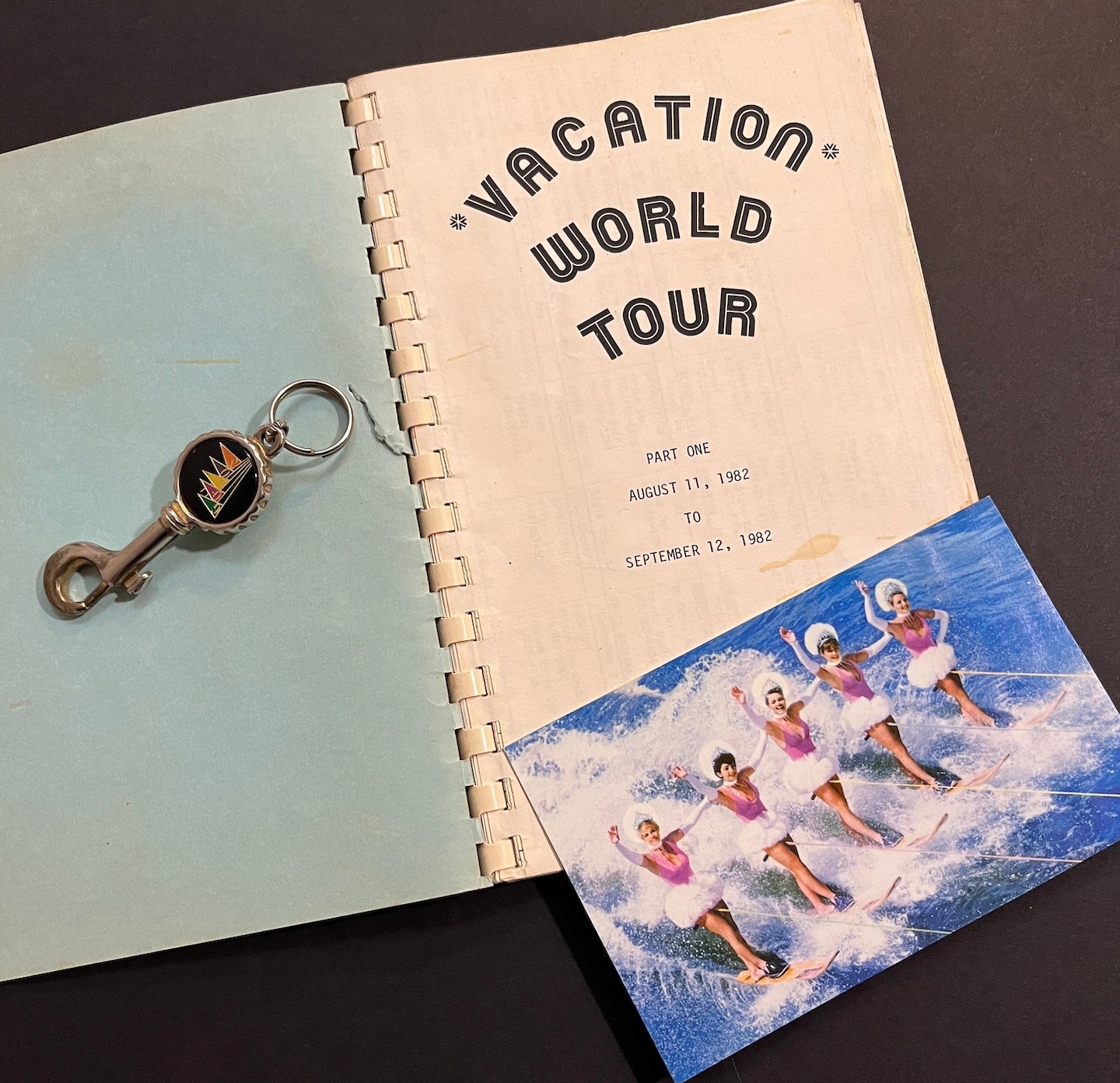 Last and Only Ones! Part 1 of Vacation World Tour Itinerary, Vintage Postcard and KEYRING