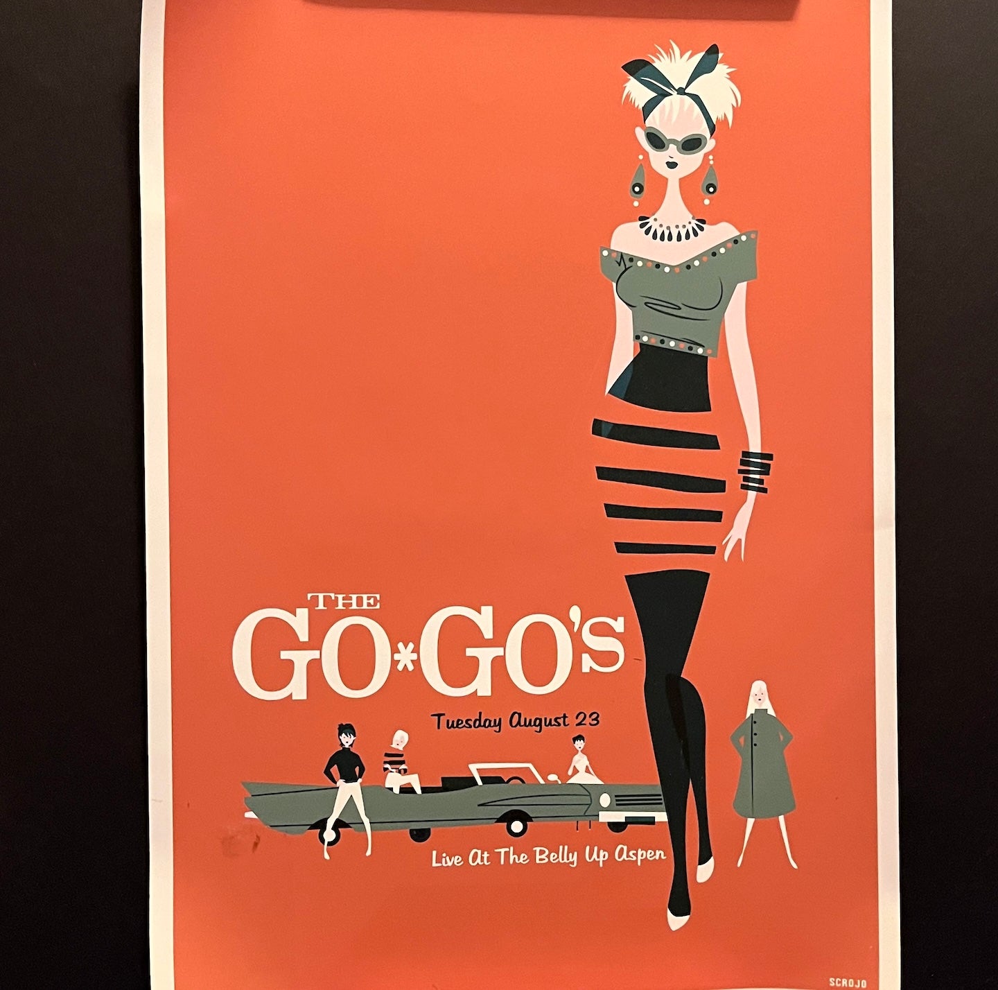 Go-Go's Retro Design Concert Poster