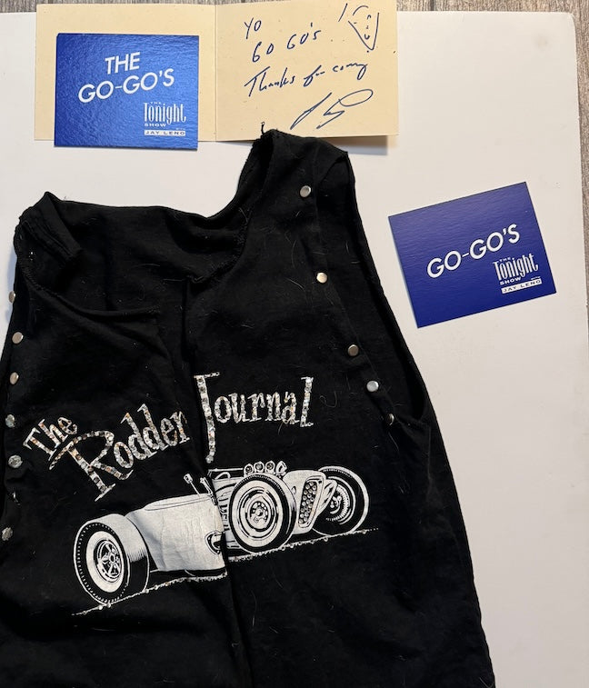 Go-Go's Tonight Show w/Jay Leno: KV Shirt, Dressing Room Card and Jay Leno Autograph