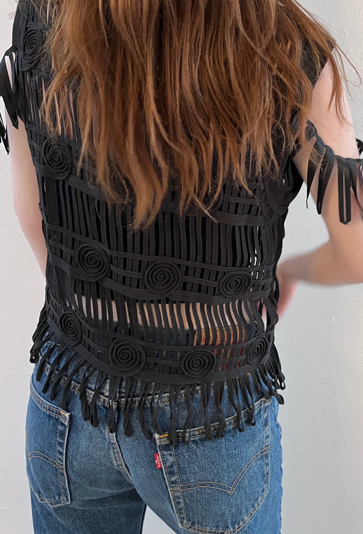 Customized Stringy & Fringed Shirt / Size M