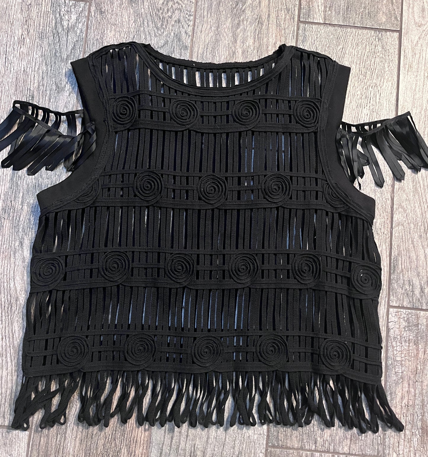 Customized Stringy & Fringed Shirt / Size M