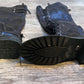 Thigh High Leather Lace-Up Boots w/Zippers / size 7.5