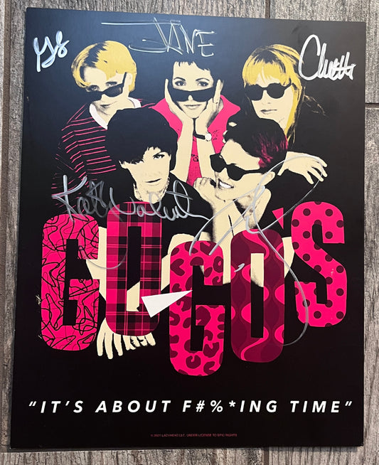Go-Go's 8x10 Graphic Print, Signed by ALL 5 Members!