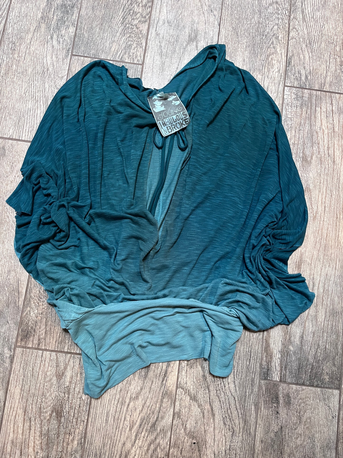 Young Fabulous and Broke Green Giant Sleeved Top - One Size