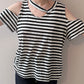 LNA Striped Cut-Out Destroyed Tee / Size L