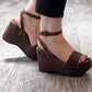 Prada Chunky Wooden Wedged Sandals / Size 37