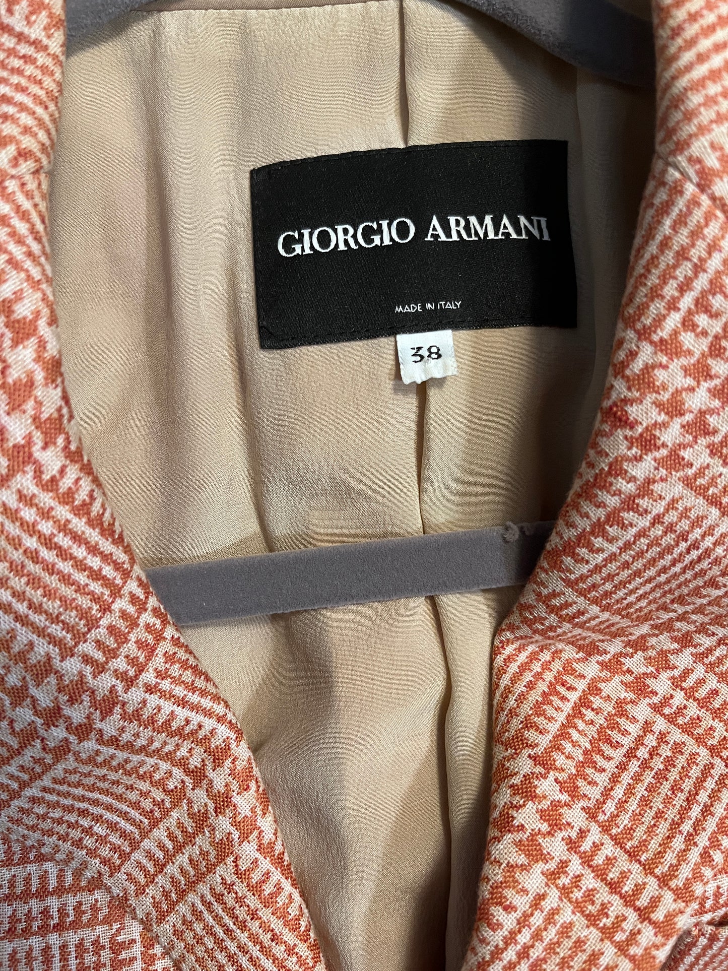 Georgio Armani Coral & Creme Blazer / Size 38