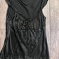 Black Shiny Custom Made Black Jewel Studded Top / Size S