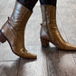 Gold Leather Italian Made Boots - One of a Kind! / size 36-37