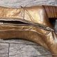 Gold Leather Italian Made Boots - One of a Kind! / size 36-37