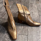 Gold Leather Italian Made Boots - One of a Kind! / size 36-37