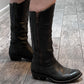 Golden Goose Distressed Black Western Boots w/Zippers / Size 37