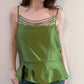 Leafy Green Silky Top / One Size
