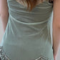 Mint Green Beaded Mesh Net Tank Top / Size M
