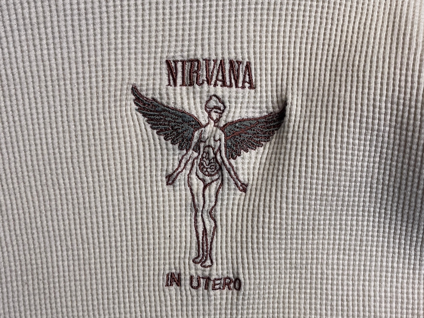 Nirvana "In Utero" Thermal Long Sleeve Shirt Vintage / Size L