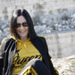 Yellow Gold Long Sleeve Queen of Everything Hoodie T-Shirt / Size L