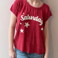 Chaser Red Fuzzy Sweater Tee / Size L