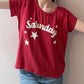 Chaser Red Fuzzy Sweater Tee / Size L