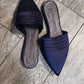 Pedro Garcia Flat Slides. Navy / Size 37