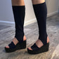 Right Bank Shoe Co-Spain- Sock n Wedges in One! / Size 7